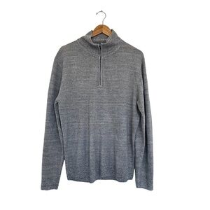 Express Men's 1/4 Zip Gray Sweater